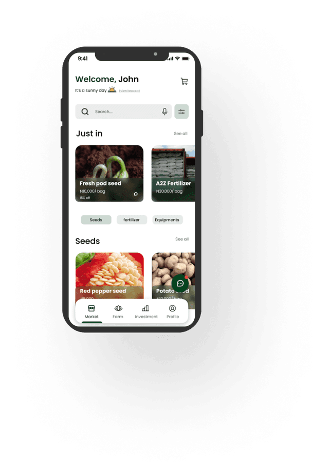 Farm tracking phone mockup